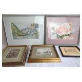 Five Framed Artworks, Various Mediums