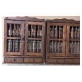 Wooden Spice Cabinets with Glass Jars