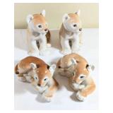 Four USSR-Made Ceramic Lion Cubs