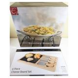 Serving Bowl and 6-Piece Cheese Board Combo