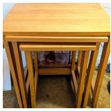 Three Wooden Nesting Tables