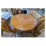 Kuchin Round Wooden Dining Table with Chairs