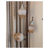 Mid-Century Tension Pole Lamp with 3 Shades
