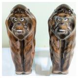 Ceramic Gorilla Figurines