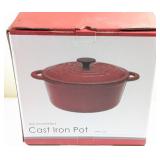5qt Enameled Cast Iron Pot With Lid