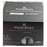 Paderno Polished Stainless Steel Stovetop Kettle