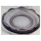 12-inch Heavy Glass Plate with Wavy Design