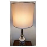 Brass Table Lamp with Decorative Shade