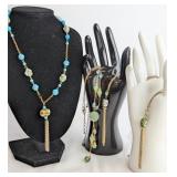 A Collection of Gold-Tone Costume Jewellery Neckla