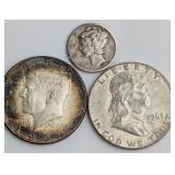 A Trio of United States Silver Coins