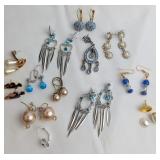 An Assortment of Costume Jewellery Earrings in Var