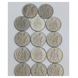 A Collection of Canadian 50-Cent Coins