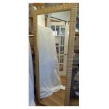 Large Contemporary Ribbed Gold-Toned Full-Length M