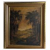 American Tonalist Style Landscape Oil Painting