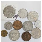 A Collection of International Coins Including Mexi