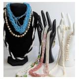 A Collection of Vintage Costume Jewellery Necklace