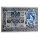 Austro-Hungarian 1000 Kronen Banknote Dated Januar