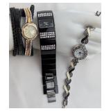 A Trio of Ladies Fashion Wristwatches including a