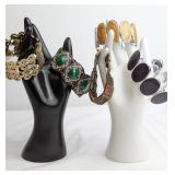 A Group of Costume Jewellery Stretch Bracelets