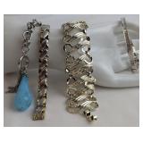 A Collection of Silver and Two-Tone Fashion Jewell