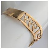 A 10 KT Gold Openwork 1929 Numeric Band Ring