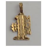 10K Gold #1 MOM Pendant