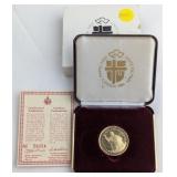 1984 Canadian Papal Visit Gold-Plated Commemorativ