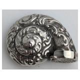 A ViKTorian Style Silver-Toned Metal Nautilus Shel