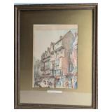 A Framed Color Lithographic Print of Staples Inn,