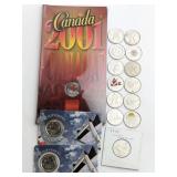 A Collection of Canadian Commemorative 25-Cent Coi