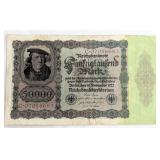 1922 German Weimar Republic 50,000 Mark Reichsbank
