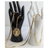A Collection of Vintage Gold-Toned Costume Jewelle
