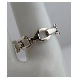 Sterling Silver Chain-Link Motif Ring