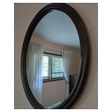 Oval Wall Mirror w Molded Frame