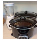 Oster Blender and Two Slow Cookers