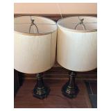 Neoclassical Style Patinated Brass Lamps
