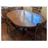 Colonial Revival Style Oak Dining Suite