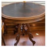 Victorian Gothic Revival Carved Walnut Center Tabl