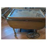 American Colonial Revival Style Wooden Drop-Leaf T