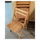 Slatted Hardwood Folding Chairs