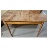 Wood Table & Vintage Wooden Crate
