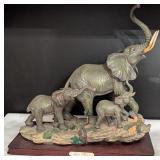 Resin Elephant Family Figurine