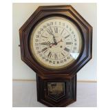 New England Clock Regulator Wall Clock, 1974