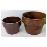 American Glazed Stoneware Planters