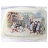 Massilly France Litho Metal Serving Tray