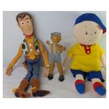Disney Woody Figure, Wood Pinocchio Doll, & Caillo