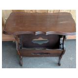VTG Wood Magazine Rack Table