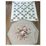 Quilted Patchwork Square & Hexagonal Decorative Ma