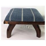 Wood Upholstered Cricket Stool