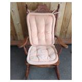 Carved Wood Rocking Chair